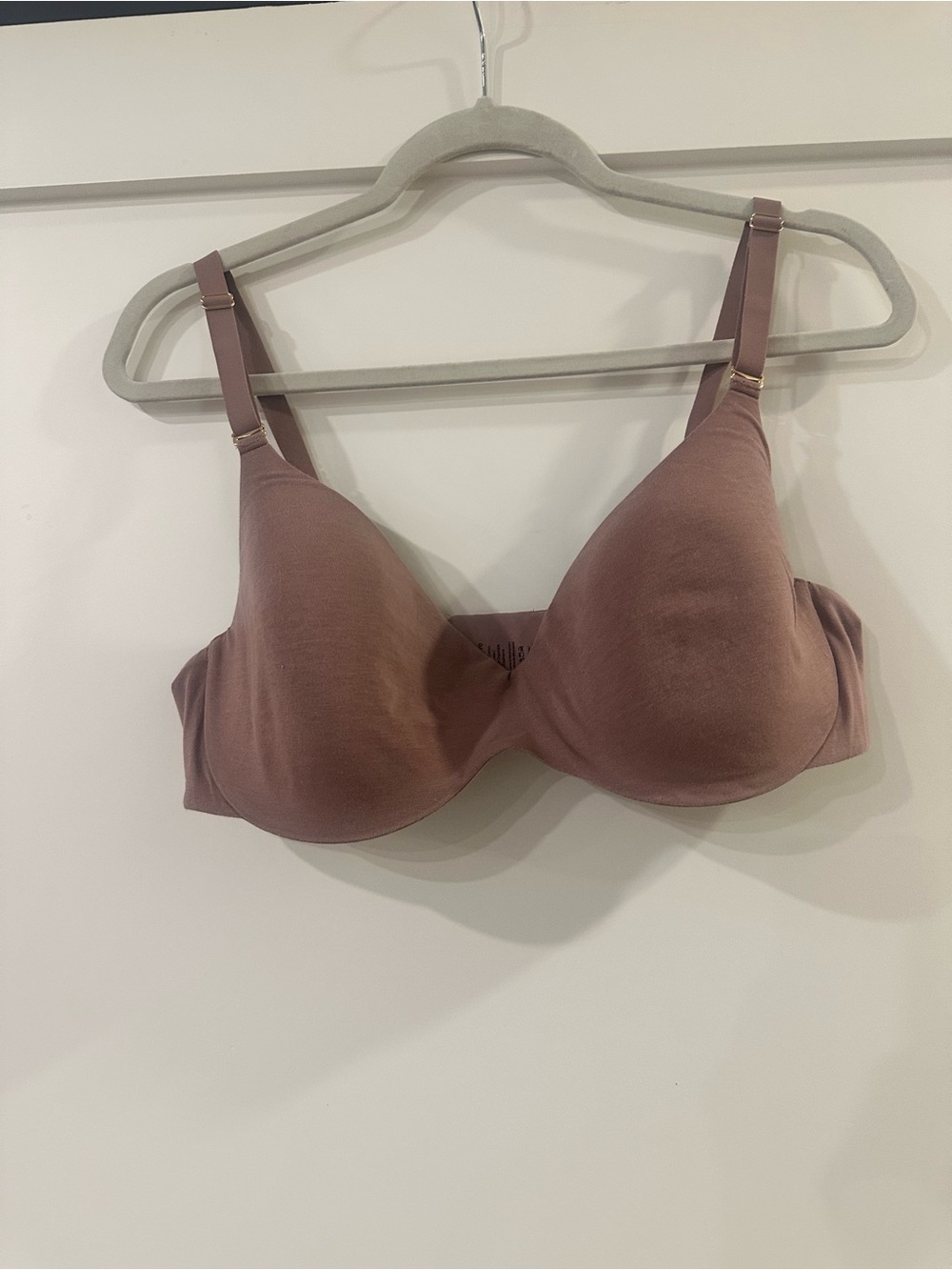 ThirdLove 38D Organic Cotton Underwire T-Shirt Bra Mauve Taupe